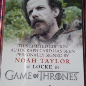 autographed game of thrones Noah Taylor card